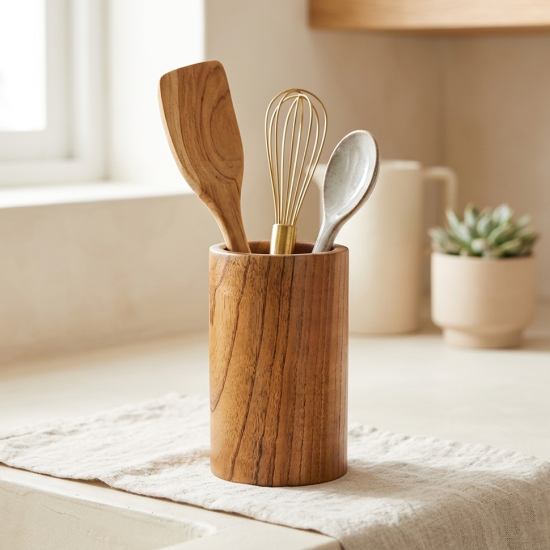 Wooden Utensil Holder